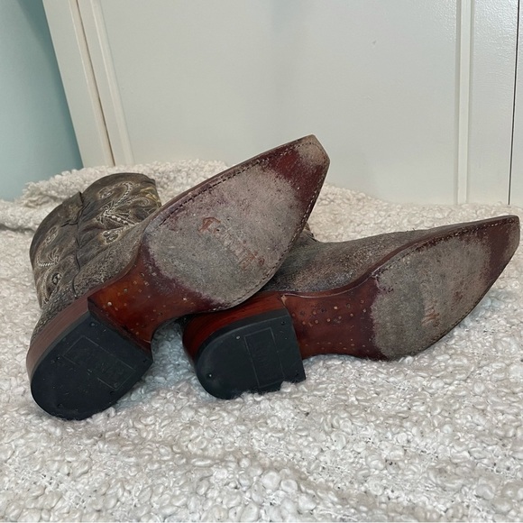 FERRINI Leather Unique Embroidered Cowboy Boots 9.5 - Picture 5 of 13